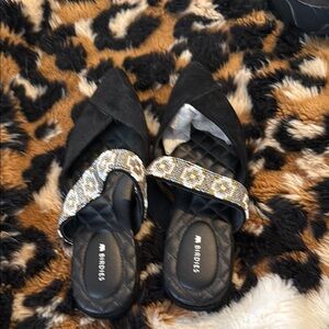 USED Black and Gold Women's Shoes